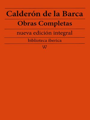 cover image of Calderón de la Barca Obras completas